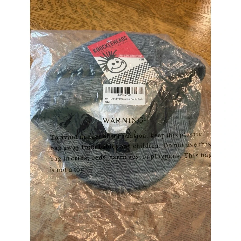 New Kids Knuckleheads Clothing Gray scally Cap hat XS Irish